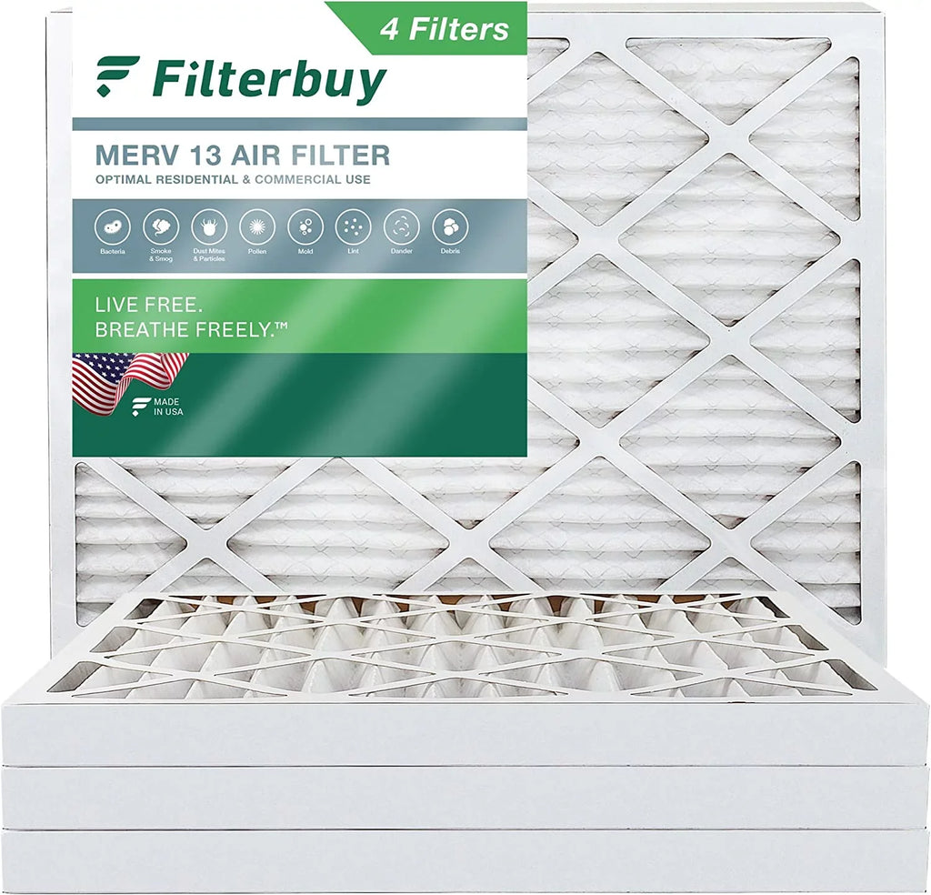 MERV Furnace HVAC Pleated (4-Pack) Filters 18x24x2 Filterbuy 13 Air AC