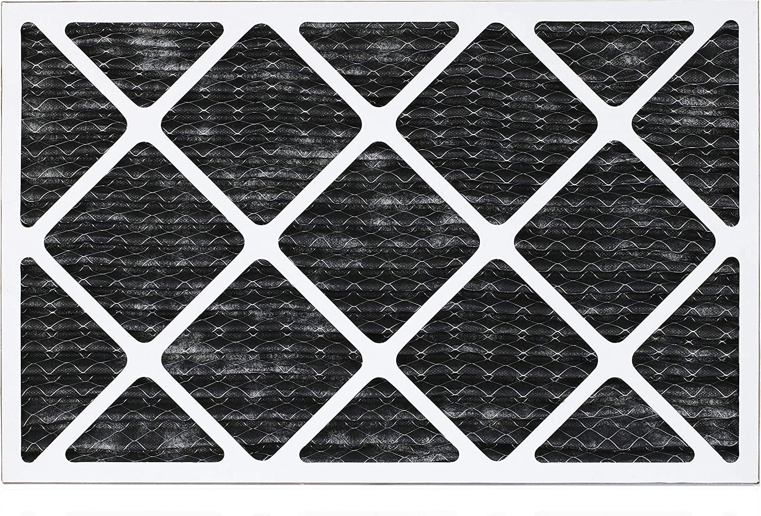 Air Filterbuy (6-Pack) Odor Filters 8 AC Furnace Pleated Eliminator Carbon HVAC 16x30x1 Activated MERV with