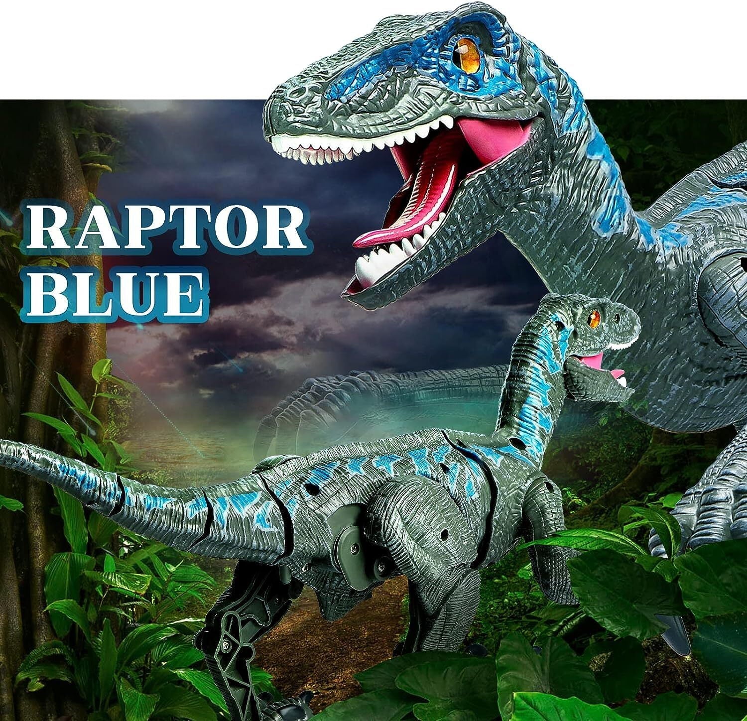 Robot JBee Walking for Gifts Toy Remote with RC Lights Old and Sounds Ctrl Boys T-Rex - Girls Control Dinosaur Blue Toys 8-12 Years Age for 5-7, Boys 3-5, Kids Dinosaur