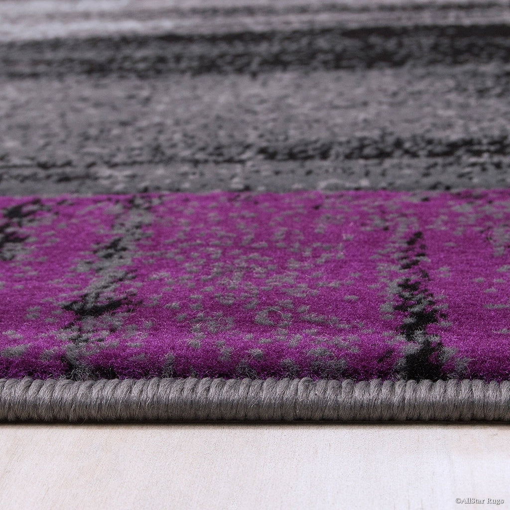 Allstar Drop-Stitch Rugs 11") (5' Rug Modern Weave Technique Contemporary 6' Purple x in Woven Purple