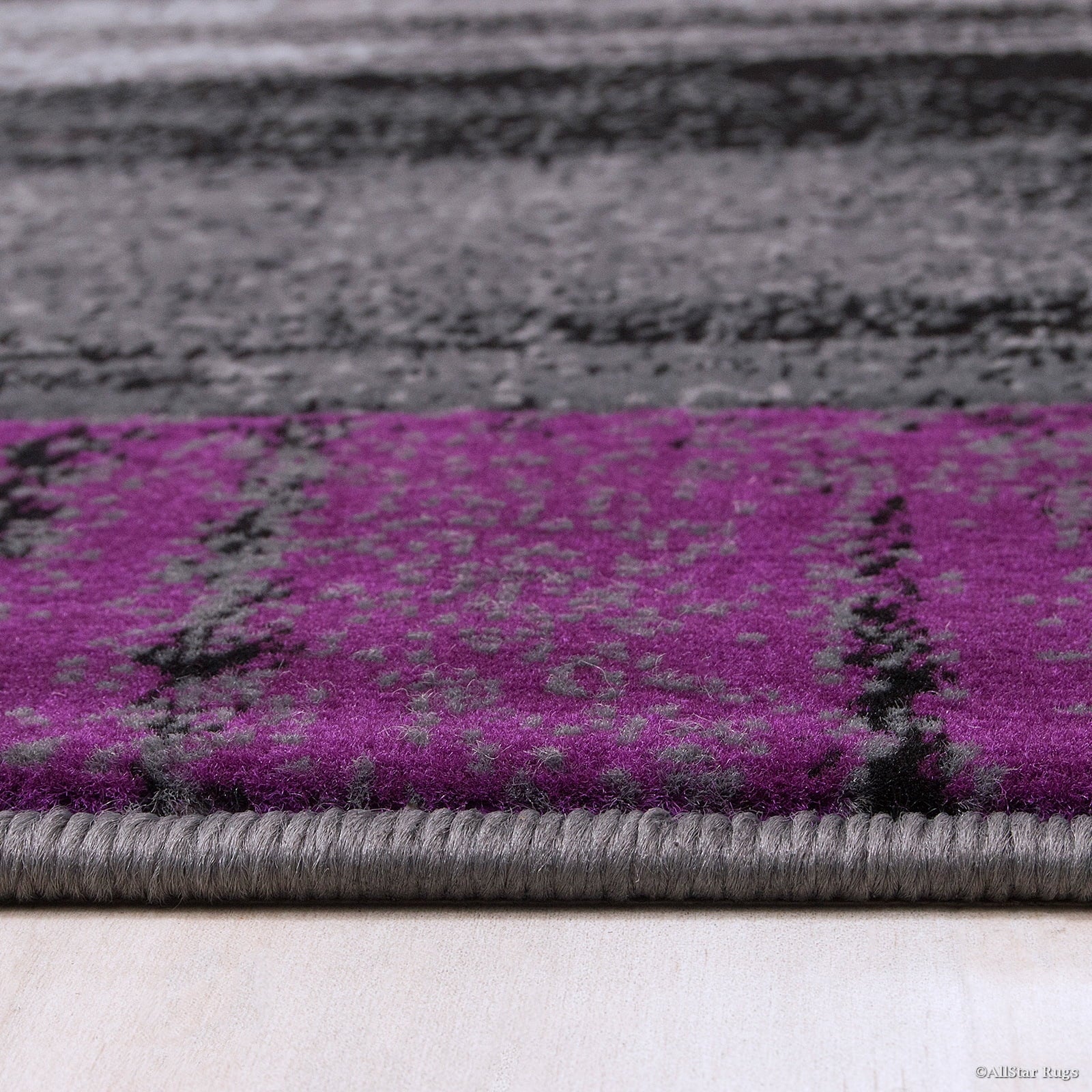 Allstar Drop-Stitch Rugs 11") (5' Rug Modern Weave Technique Contemporary 6' Purple x in Woven Purple