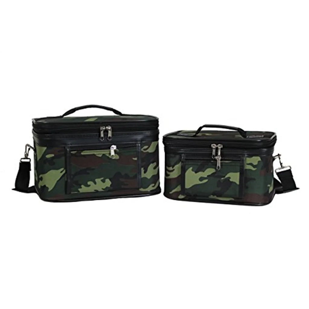 Case Train Cosmetic 2-Piece Camouflage Set Traveler World