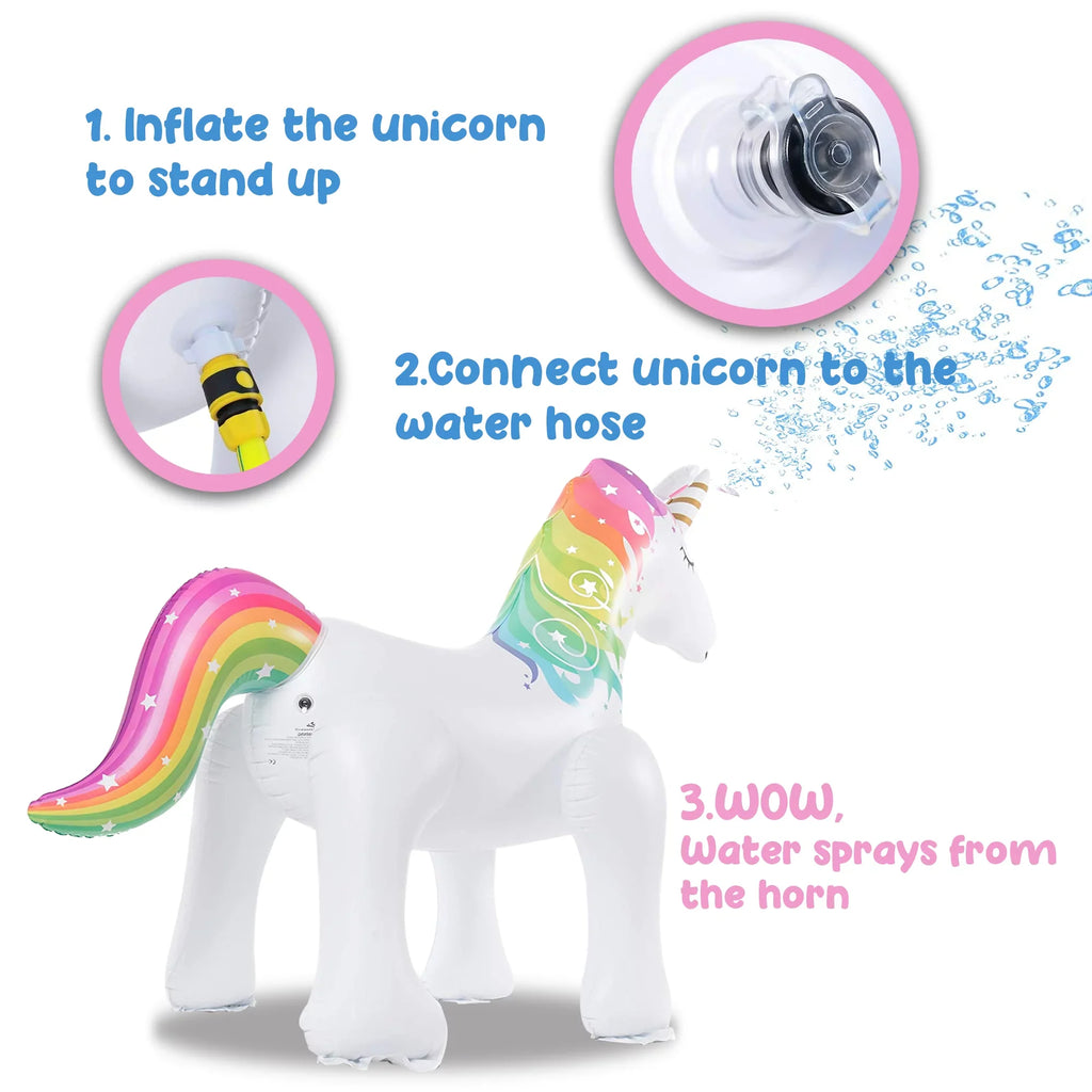 Sprinkler Thalia for Kids-XL 63 Inch Inflatable Unicorn