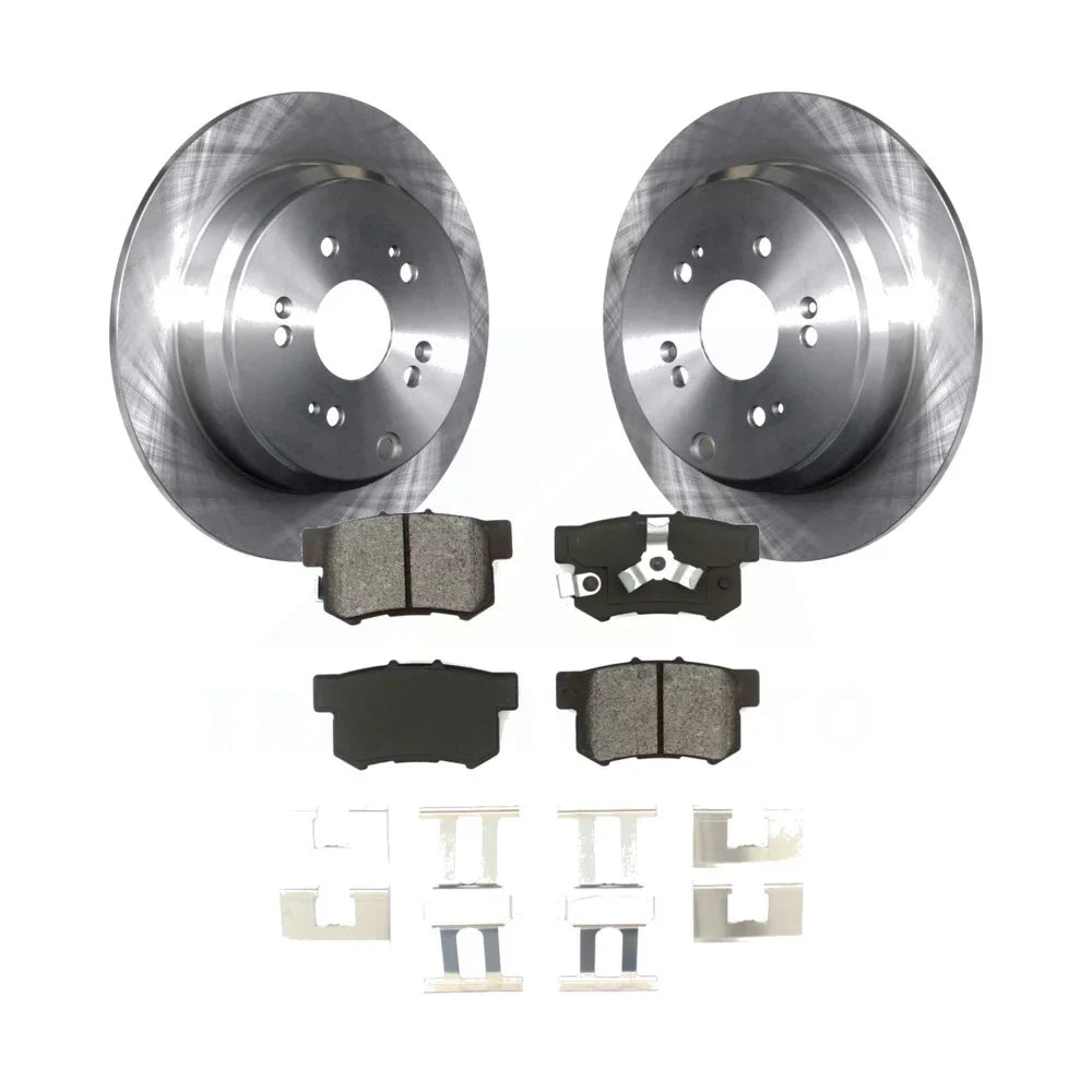 Auto Honda CR-V Pads For - Disc Rotors K8S-101813 Kit RDX Brake Semi-Metallic Rear And Acura Transit