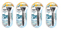 4) Schick & Razor, Razor of 71817 + Cross Cartridges, Cartridges 2 Titanium Coated LA (Pack Blades, 1 Tweezers Quattro