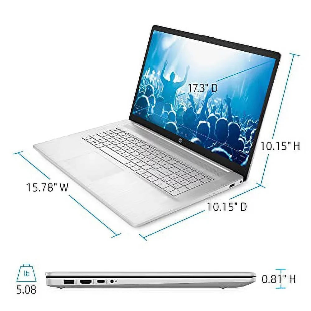 Iris Windows i5-1135G7 Pro, 512GB 4-Core, IPS, Graphics, SSD, FHD COU Business USB-C, HP 32GB Intel USB Xe 10 Laptop High 2022, Fullsize Backlit DDR4, Performance Keyboard, 17.3" 16GB