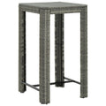Table Gray Poly Andoer 23.8"x23.8"x43.5" Rattan Bar Garden