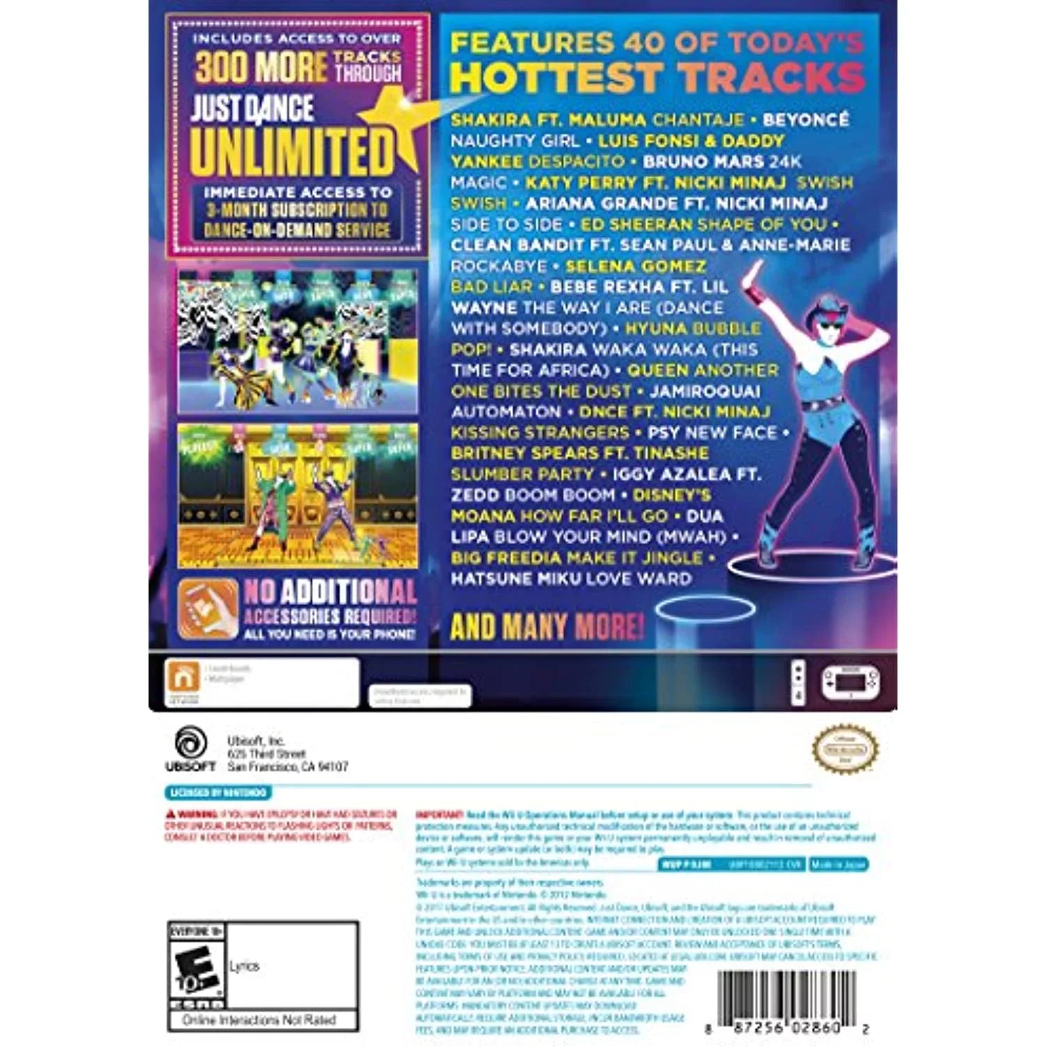 '- Just Dance 2018 Wii U