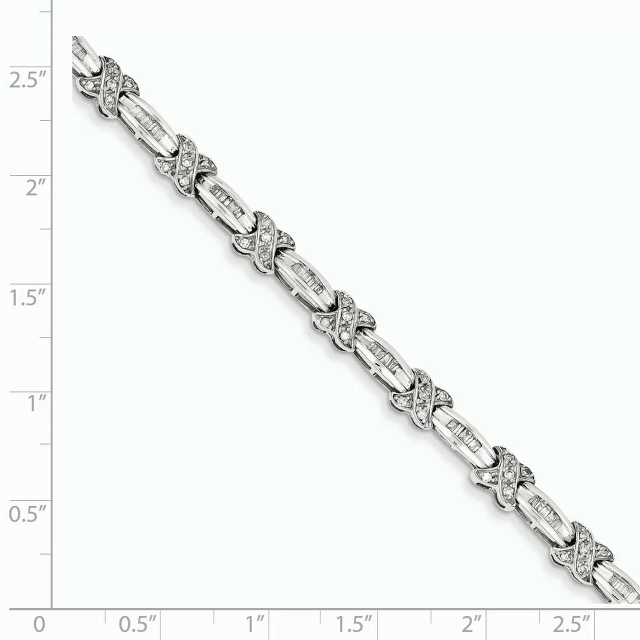 Bracelet. White Gold X Diamond 0.98ct 14k Carat Wt-
