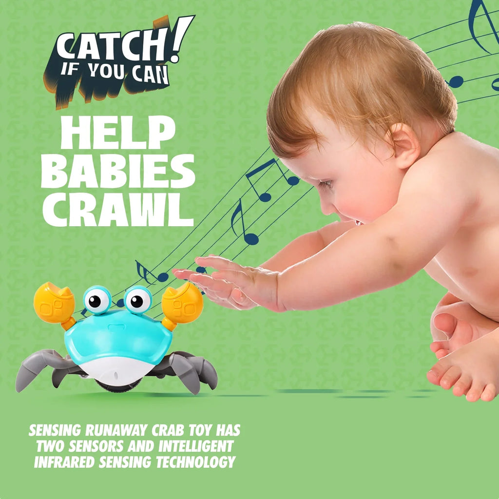 Sensory Gift Multicolor And Months 6-12 Christmas Crab Kids and And Time 0-6 Birthday - Ideal Crawling Little Encourage Toddlers Crawl For And Learning Vesna Tummy Years