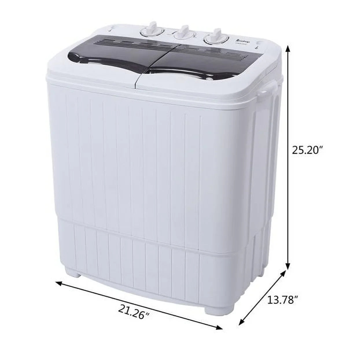Machine Washer with 7.7lbs Washing for 14.3lbs, Drain Dorms Apartments with Machine Tub Spinner, SYTHERS 6.6lbs Washer Mini Pump, Semi-Automatic Combo Twin