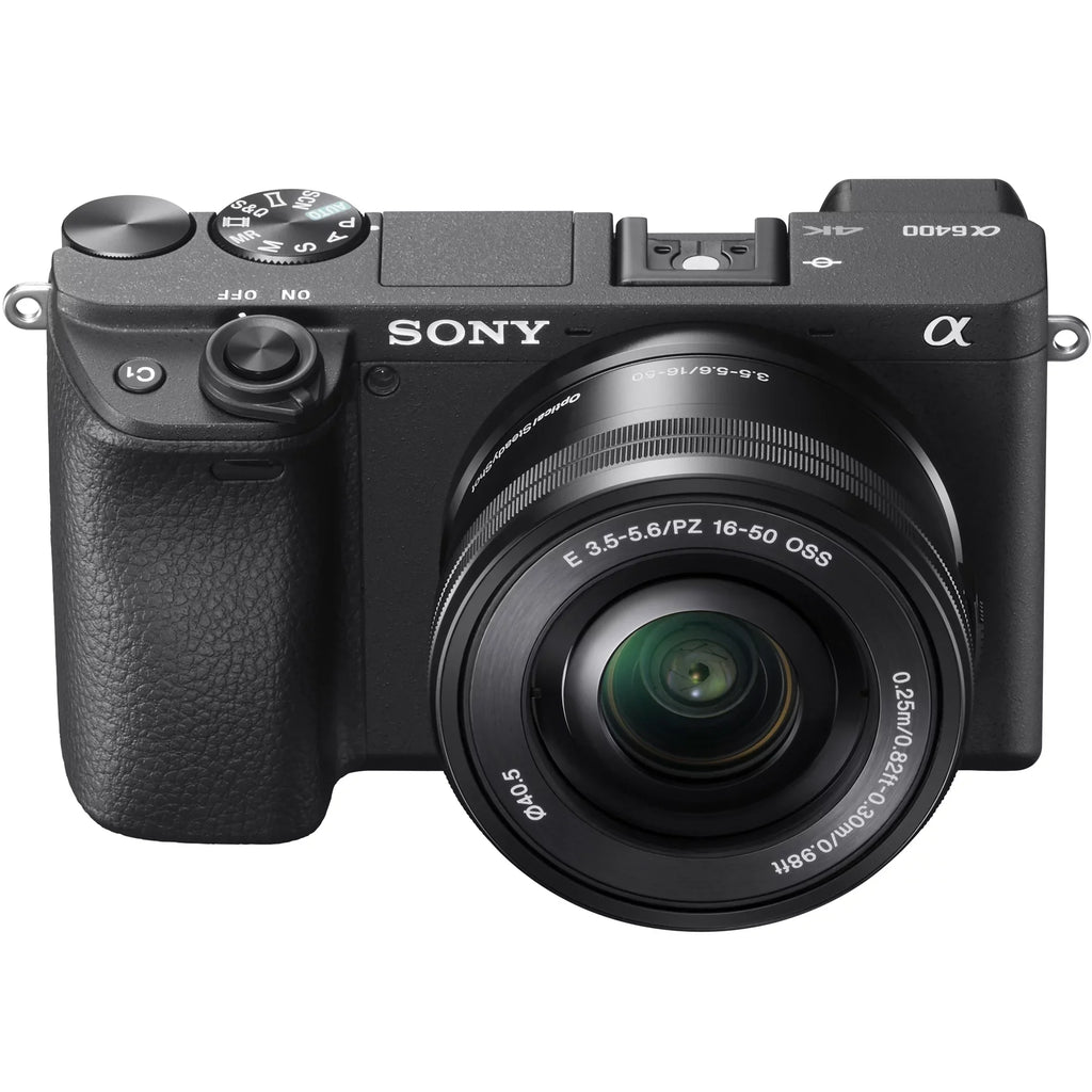 Wide (Black) ILCE-6400L/B Bundle OSS Battery a6400 + Mirrorless & 4K Filter Extra Power Camera Set Deco 16-50mm 2.2X Lens 0.43x Lens Angle Telephoto and Case Editing f/3.5-5.6 Gear with Kit