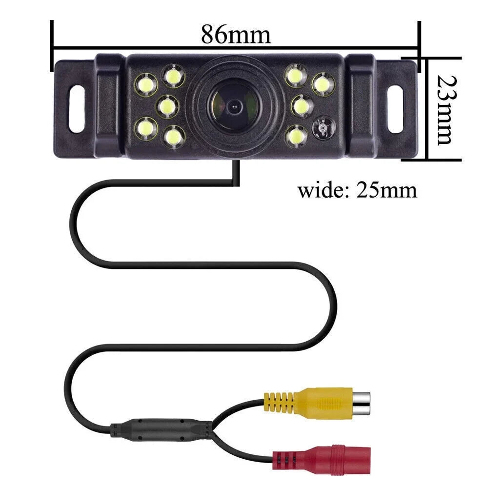 Monitor + Mirror Camera Vision Rear Backup Car Wireless System 5" Night HD View