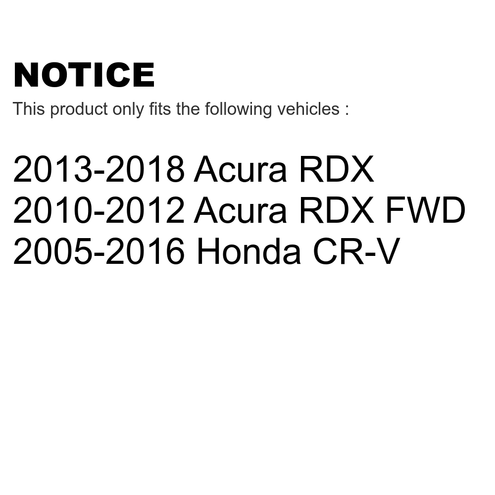 Auto Honda CR-V Pads For - Disc Rotors K8S-101813 Kit RDX Brake Semi-Metallic Rear And Acura Transit