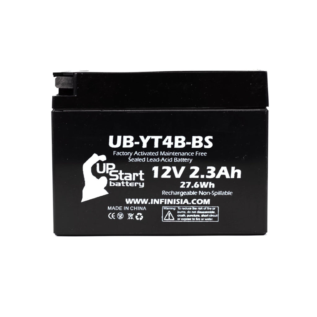 Maintenance UB-YT4B-BS Factory 2012 for 12V, Replacement SR400 - (FI) Motorcycle Battery 2.3Ah, Free, 400CC Battery 3-Pack UpStart Yamaha Activated,