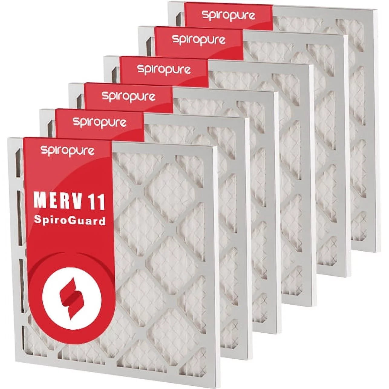 19.38x19.38x1 Pack) Pleated SpiroPure Filters in 11 - MERV (6 USA Made Filter Air