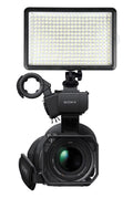 Adapter Life Head) Multi-Interface (Swivel Includes Multi-LED Long FDR-AX53 Professional Light Dimmable Video
