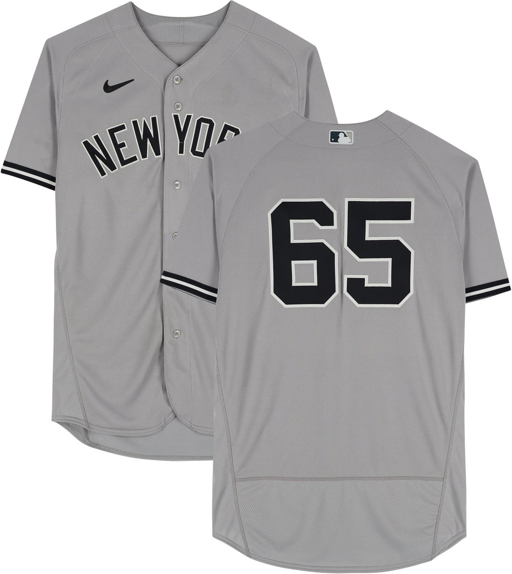 Cortes Cleveland York Fanatics #65 Yankees Authentic Jersey Indians New on vs. October - Player-Worn 16, 2022 Certified Gray Nestor