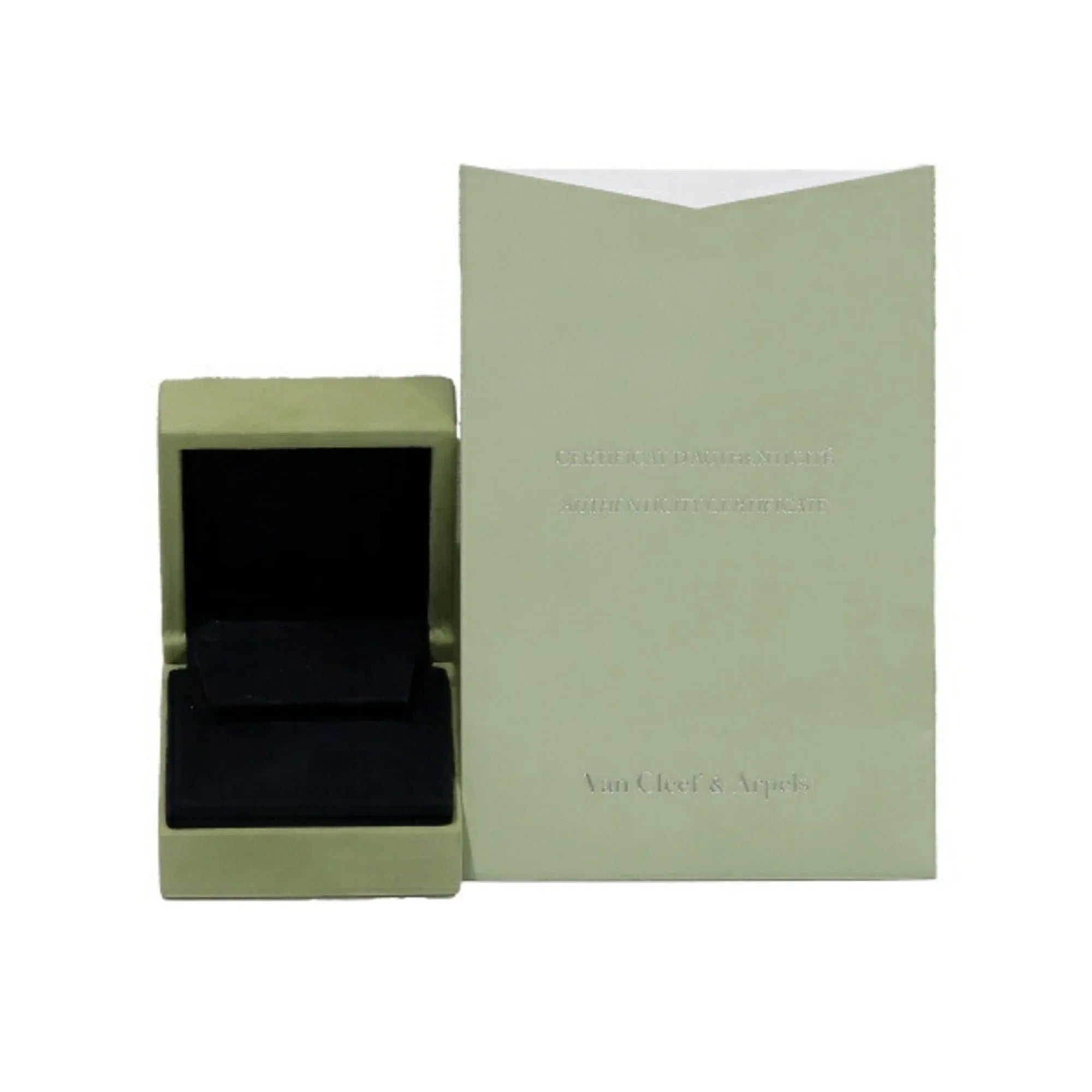 Gold Cleef Alhambra Pre-Owned & K18YG Vintage Cleef Arpels Van Van (Good) Earrings Onyx Yellow Arpels