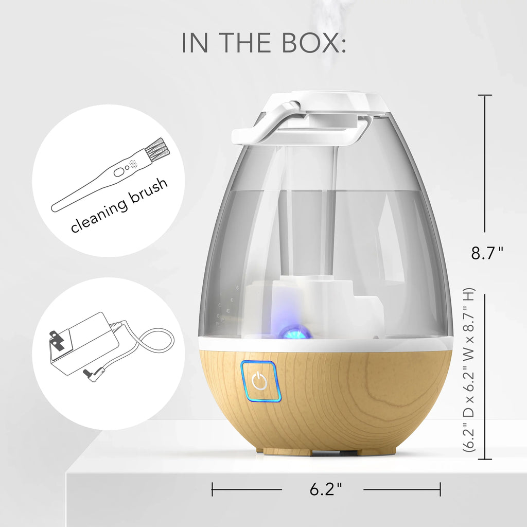 Ultrasonic Ash Image Mist Woodgrain Humidifier, Gallon Light Sharper (New) Cool 0.4