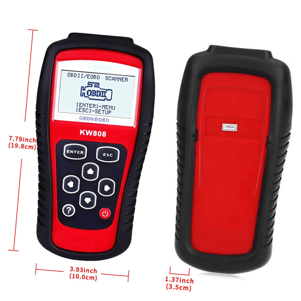 and Code Moobody Scanner Detection Reader Car OBDII/EOBD for Auto KW808, Automotive Scanner
