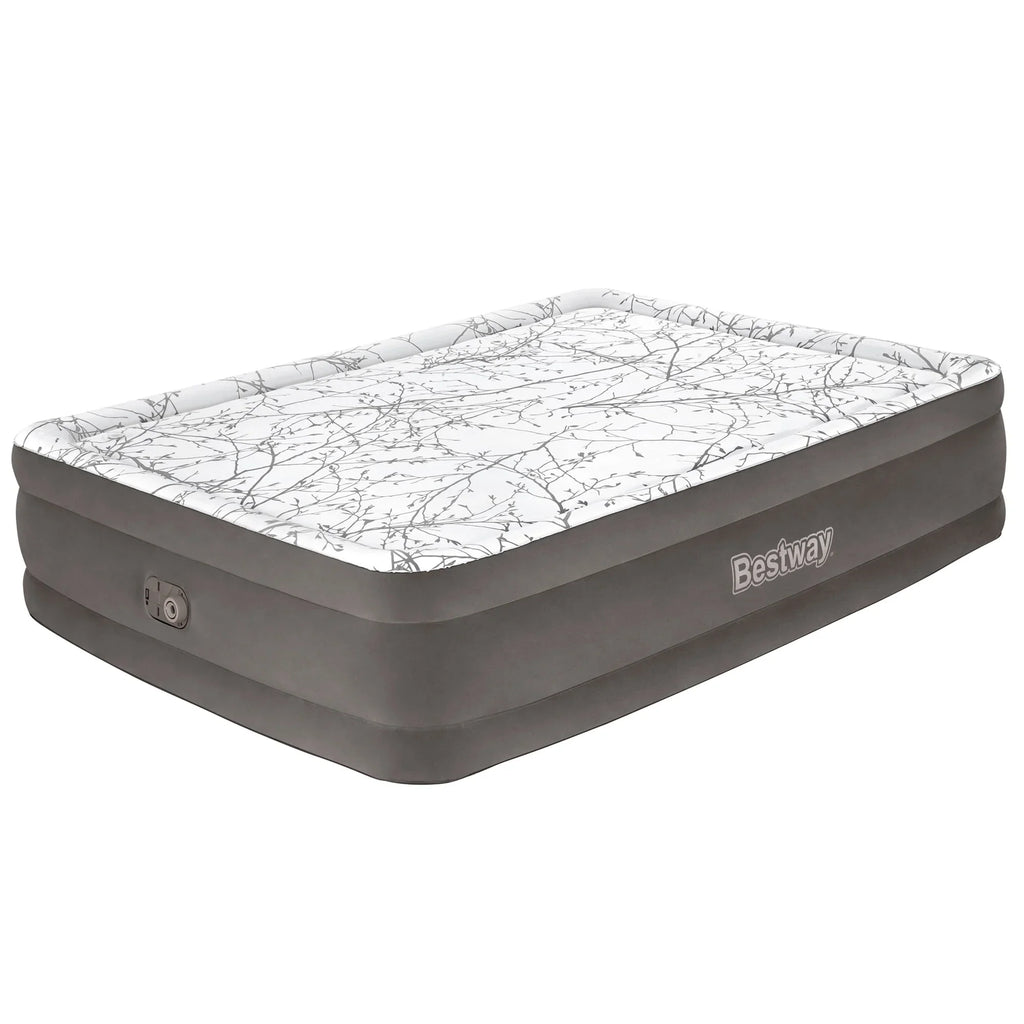 Cushify Queen Built-in Tritech Mattress Bestway 18” Pump with AC Coating Antimicrobial Air and Top