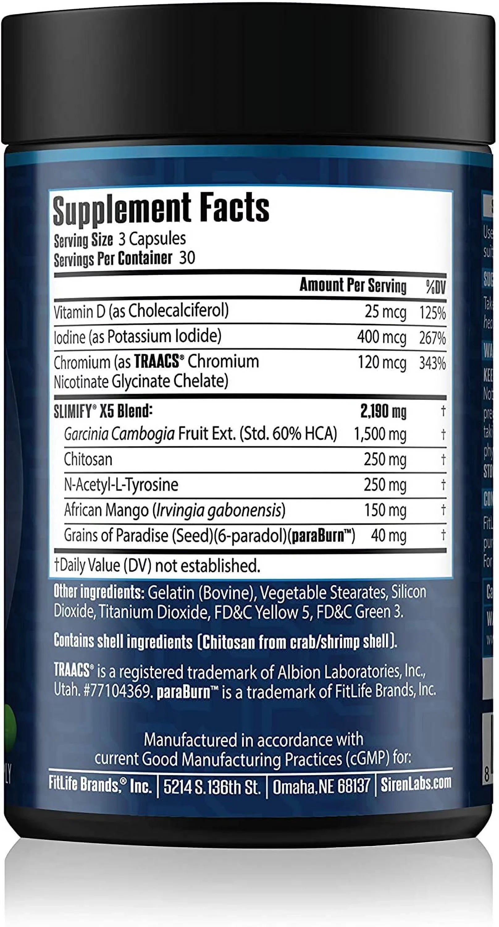 Capsules) Fat African Metabolism, Increase Grains and Boost Energy Cambogia, (90 - Decrease for Appetite, and Loss Advanced Mango, Burner Slimify Weight - Siren Paradise Free Labs of Garcinia Stim -