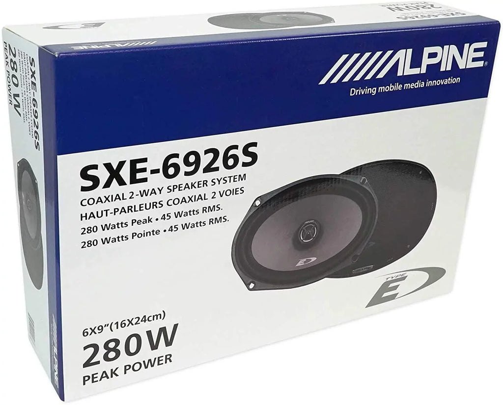 Audio 280 Car SXE-6926S Speakers (Pair) 6x9 2-Way Alpine Watt Coaxial