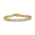 Link Set 14K Silver dimension Cttw Miracle Color, 7.25" Wave Diamond I2-I3 Yellow - Clarity) Gold Plated Bracelet Sterling 2.00 (L-M .925