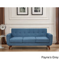 U.S. Upholstered Mid-century Tufted Furniture US Sofa Pride Payne'S Pride Grey Grace Rainbeau Furniture Linen