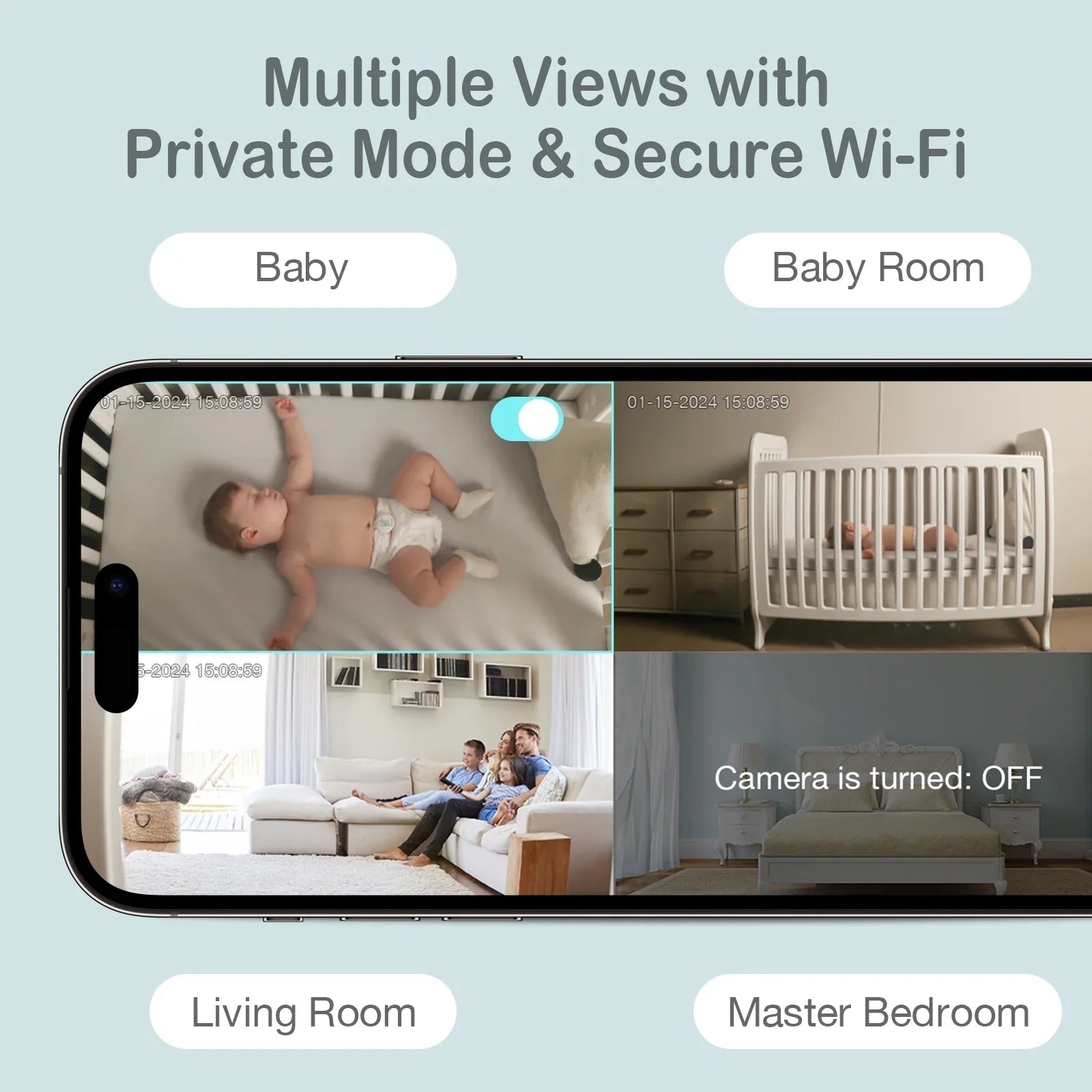 Pan-Tilt-Zoom, Background with Smart 2-Way Video Zone Activity Crying 2K Sense-U Vision, Talk, Sound/Motion Fee, Eligible) No Detection, Night Monitor(FSA&HSA Audio, Person/Baby Monthly Baby