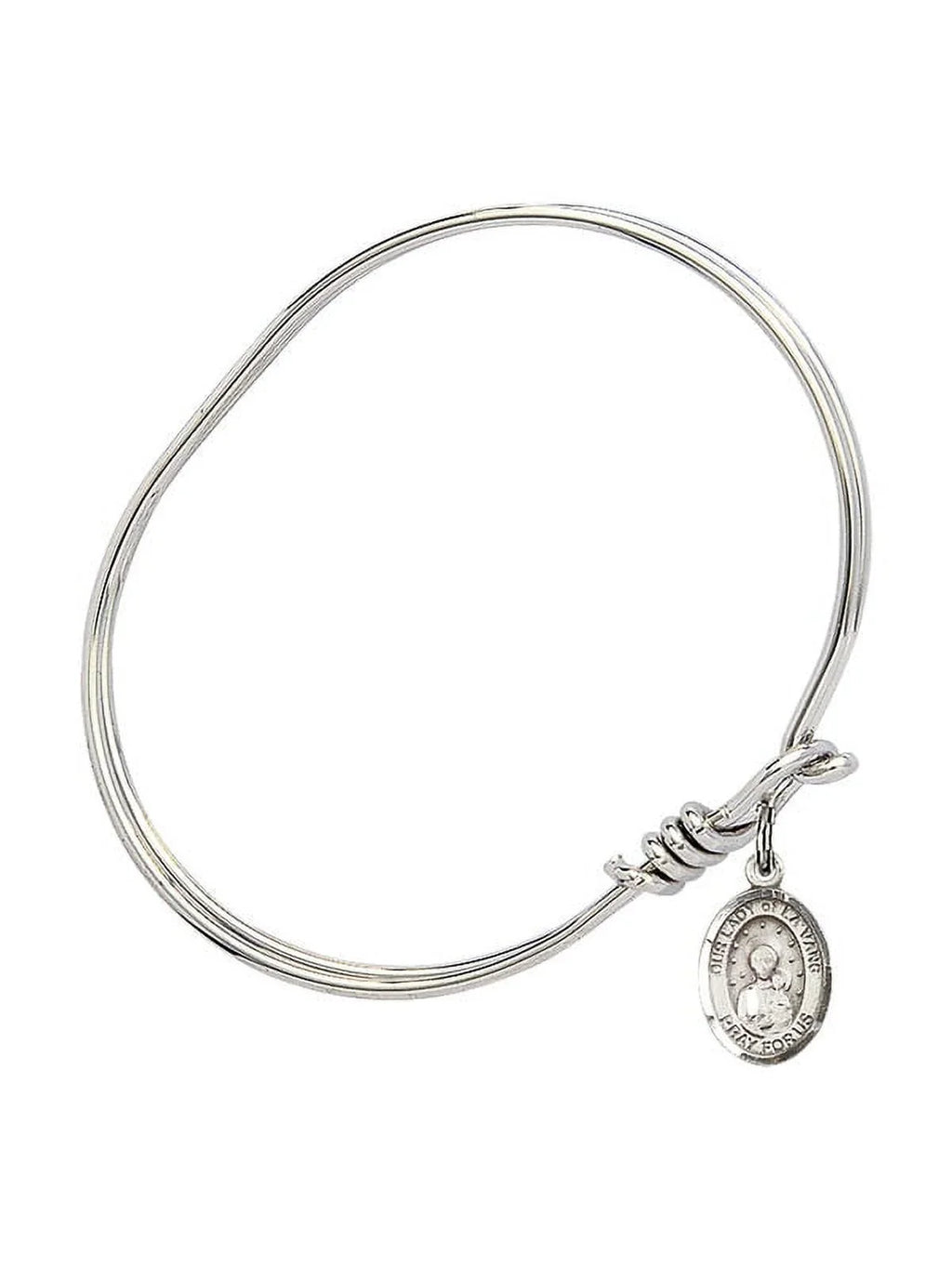 Eye in Lady Silver Bracelet inch 3/4 Bangle Hook w/ Oval Vang of la 5 Sterling Our