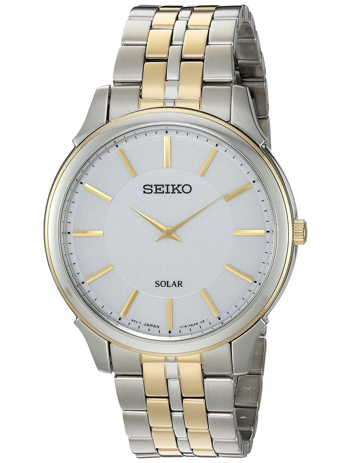 Reserve White Steel Dial Watch Core Two Solar Power Seiko SUP864 Tone Men's