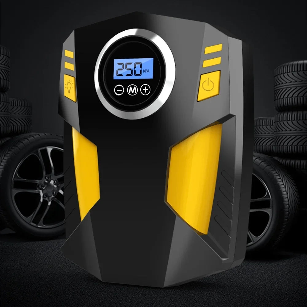 Car Inflator with Auto Compressor Light, Portable Tire Digital Pump, Air 12V Geevorks LED
