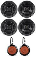Rockville (2) Marine/ATV/Motorcycle/Boat Watt with Bundle (2) Speakers Audio RPB1 10 Polk Audio 5.25" DB522 600w Car