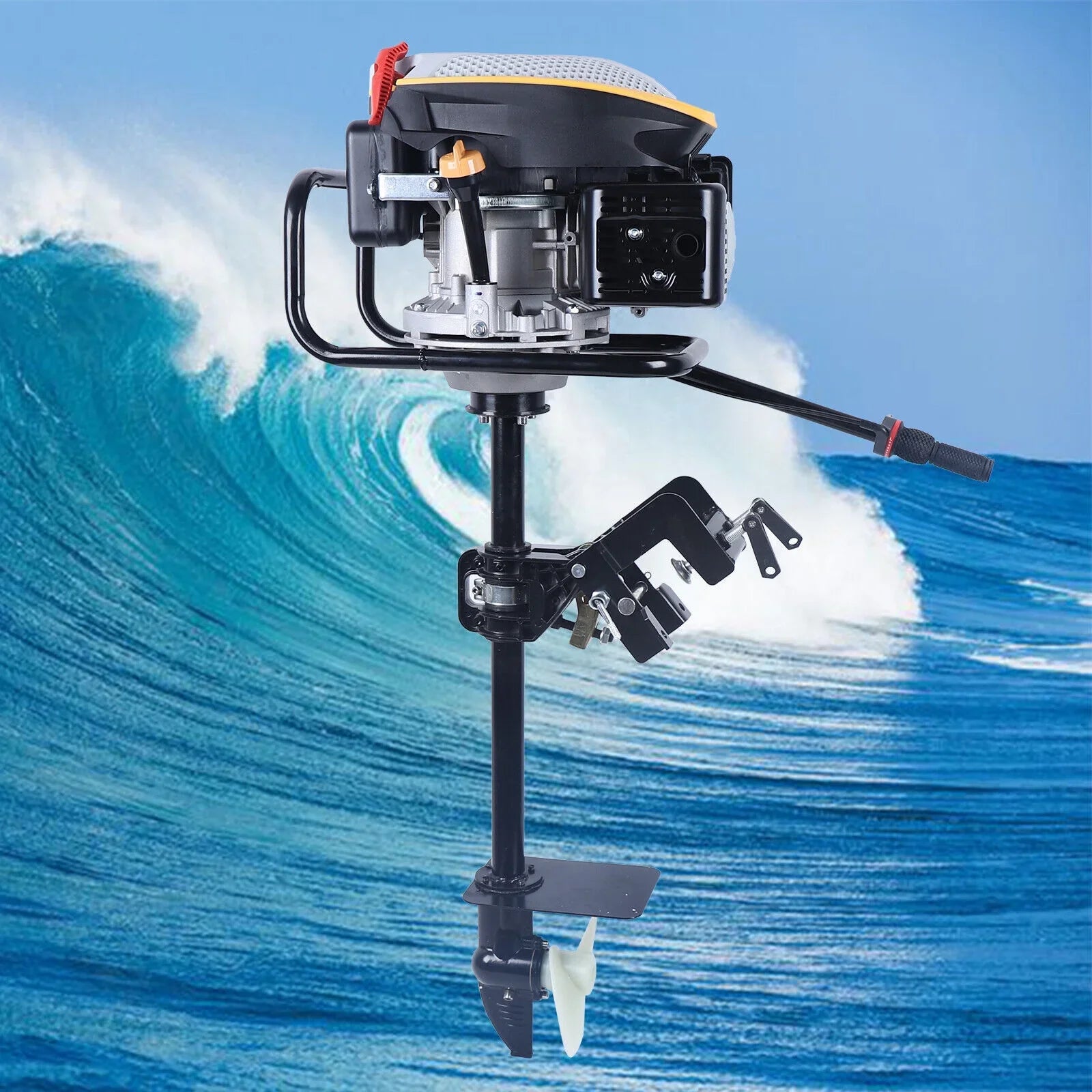 CC Boat Single with Cylinder Ignition System 225 Engine Heavy Engine Cooling Air 3600 Marine Engine Boat Duty TAS HP Motor Fishing Miumaeov r/min 4 9 Outboard Stroke