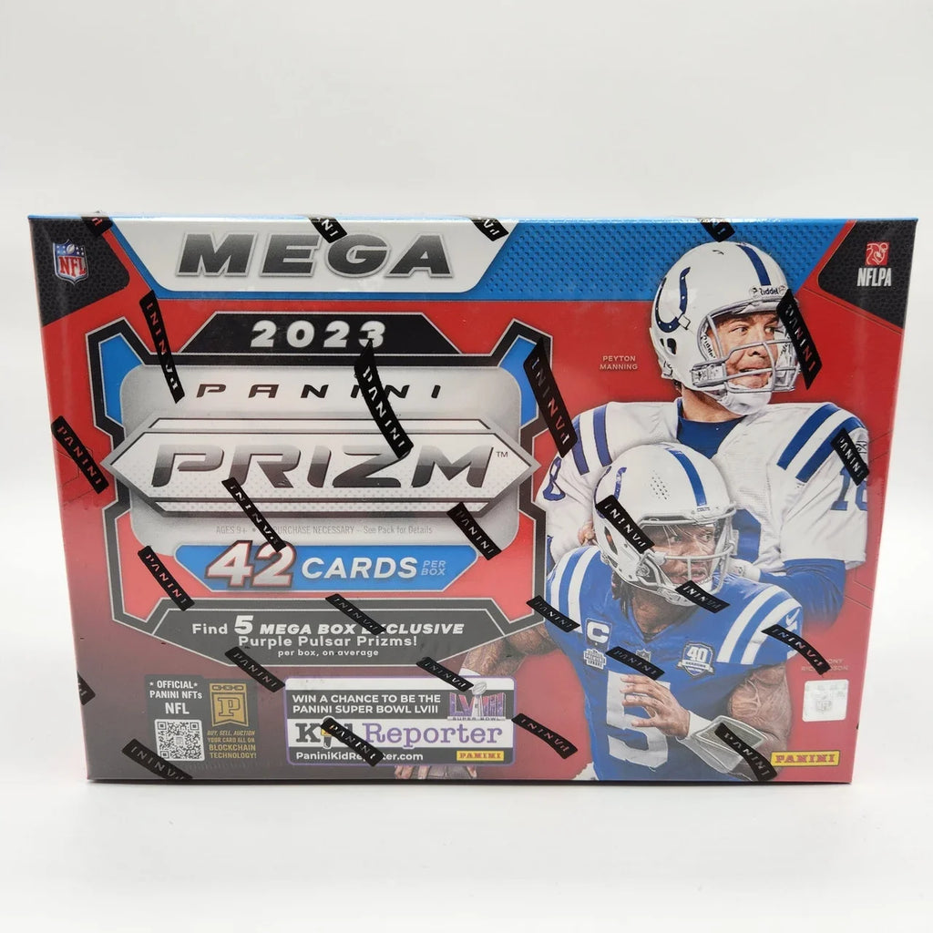 Football Hobby Mega Prizm Purple Box Pulsar Panini Prizm's 2023