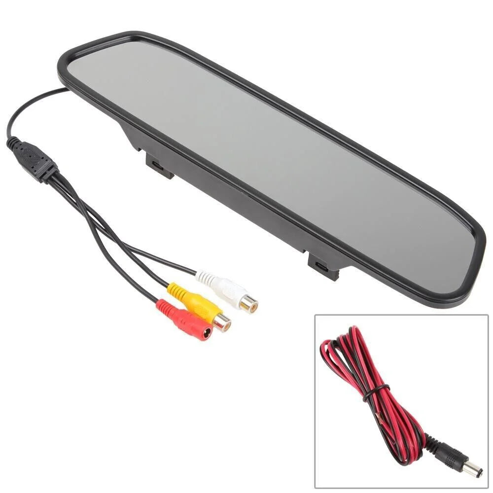 Monitor + Mirror Camera Vision Rear Backup Car Wireless System 5" Night HD View