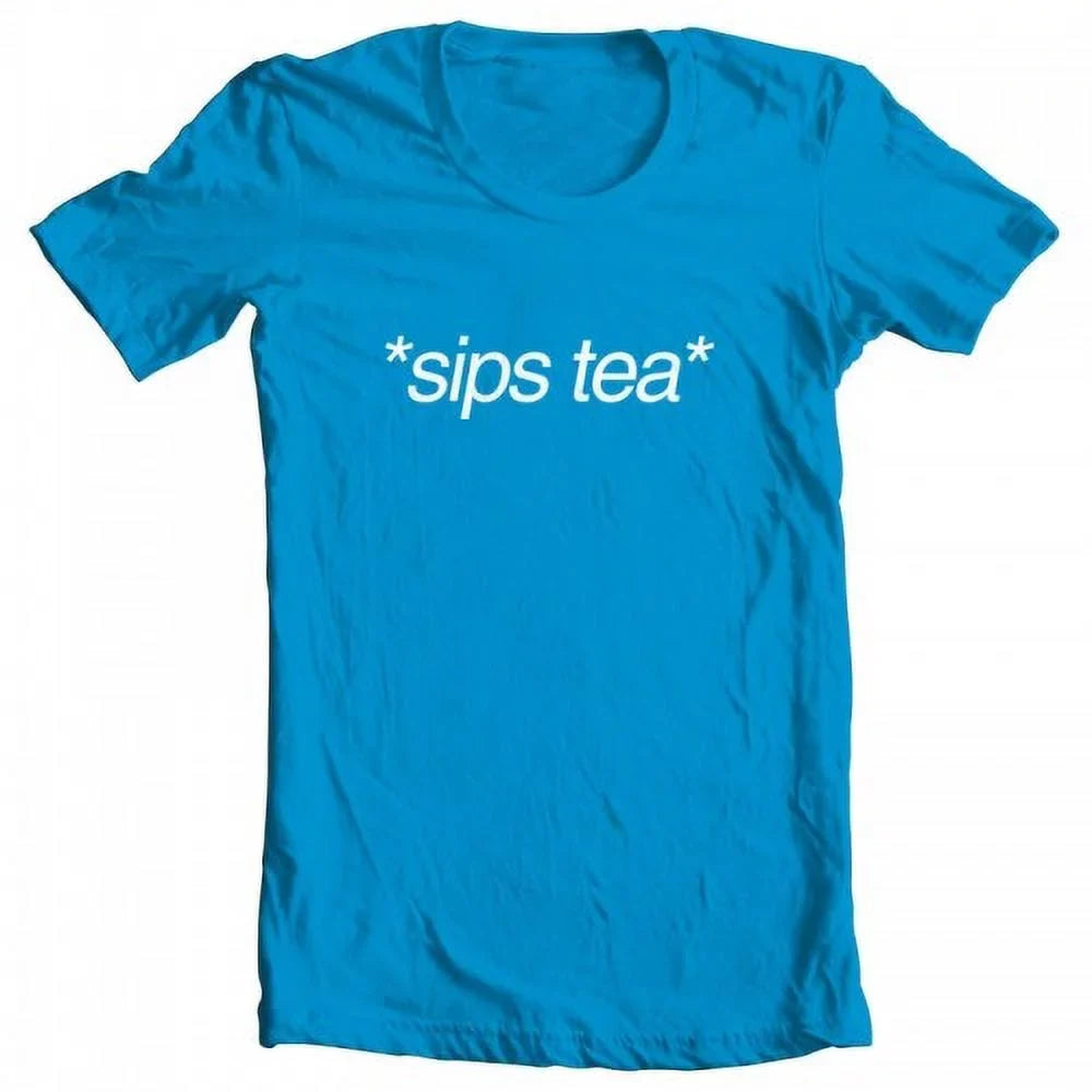 GEEK Turquoise TEEZ XX-Large Sips Meme by Tea Women's Inspired Original T-shirt Kermit Artwork