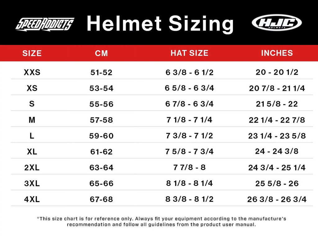 Solid HJC X-Large Helmet dimension Black Gloss CS-2N