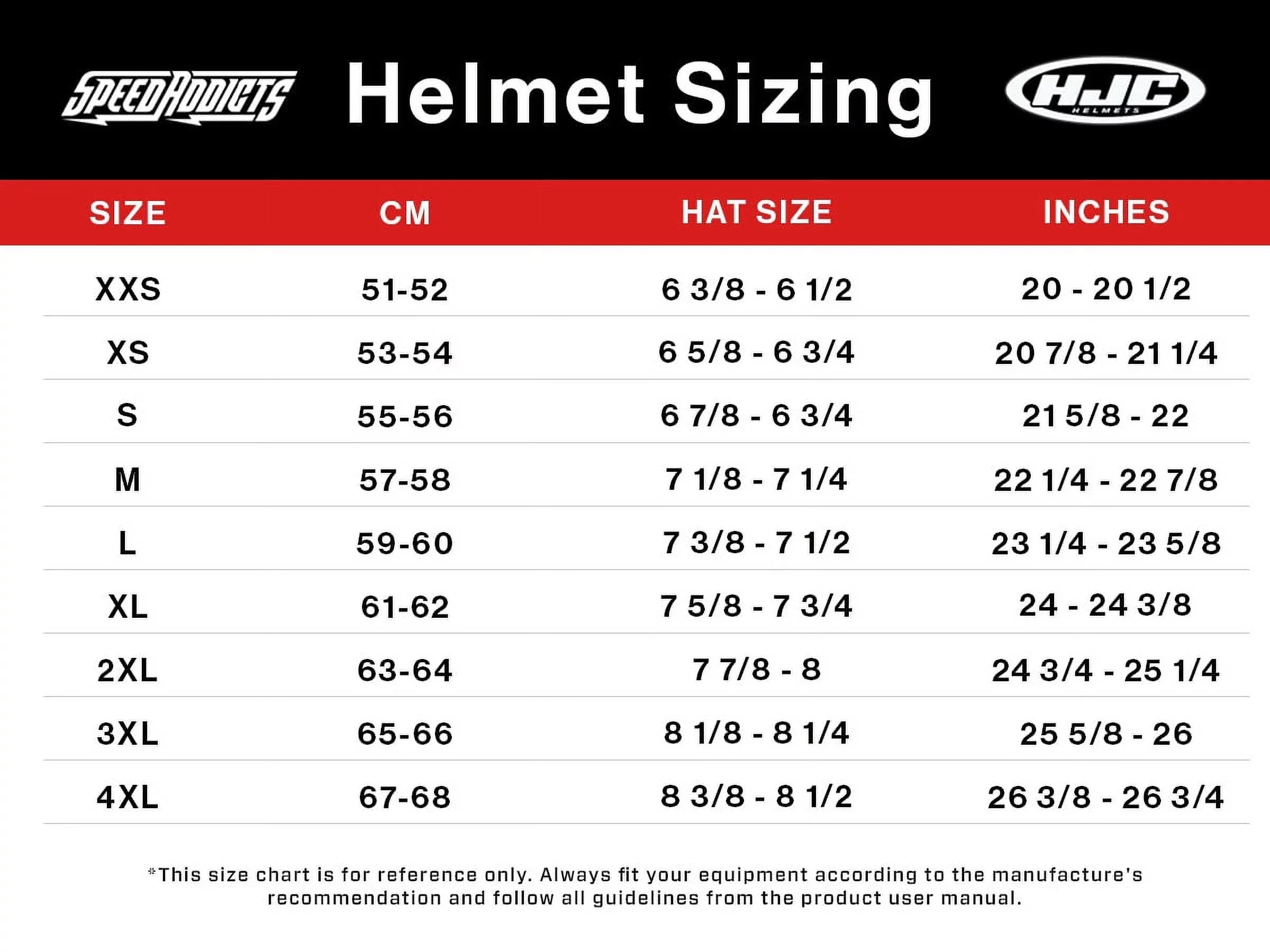 Solid HJC X-Large Helmet dimension Black Gloss CS-2N