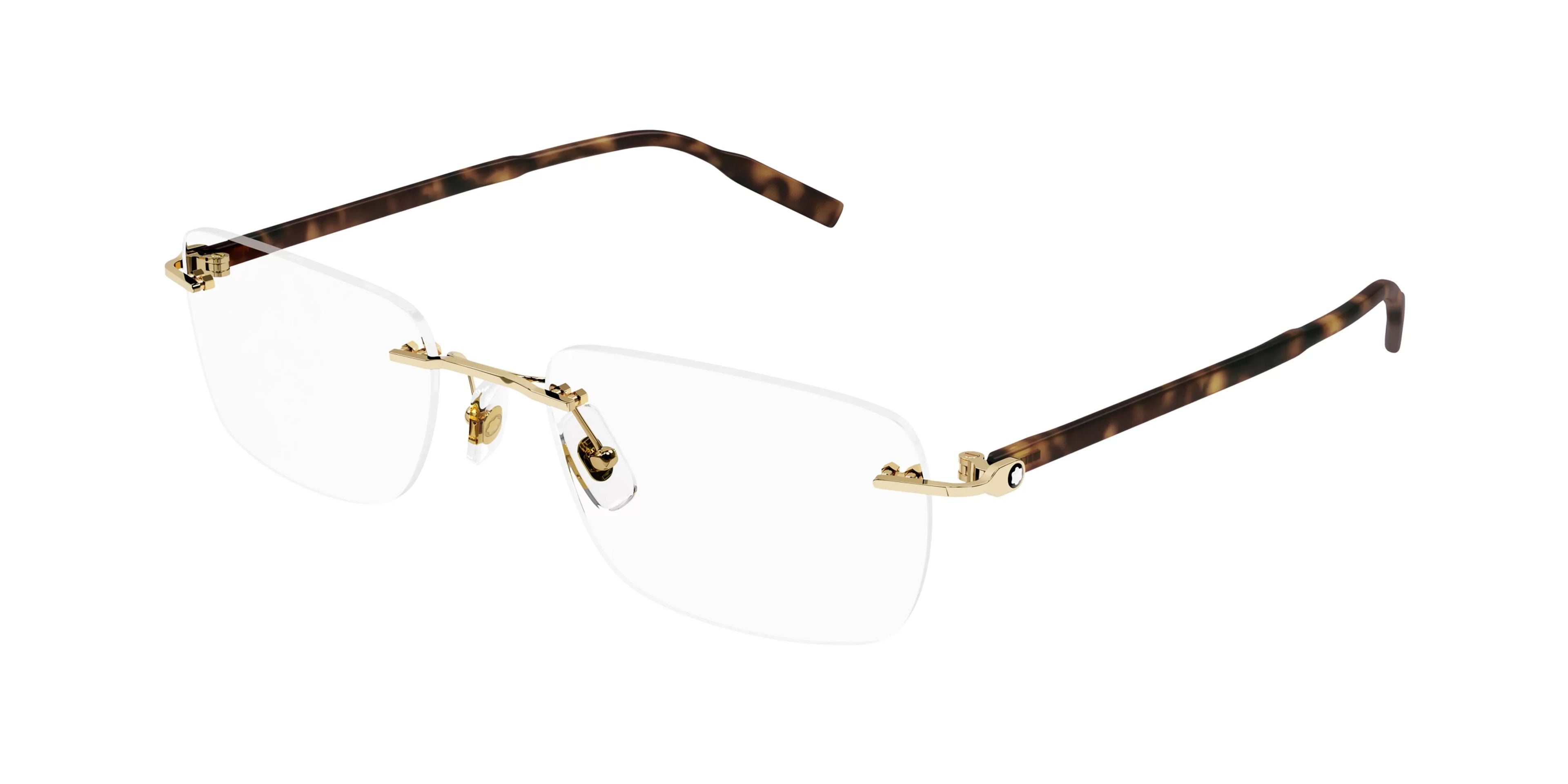 Eyeglasses 0221 Havana O- 006 MB Montblanc / Rimless