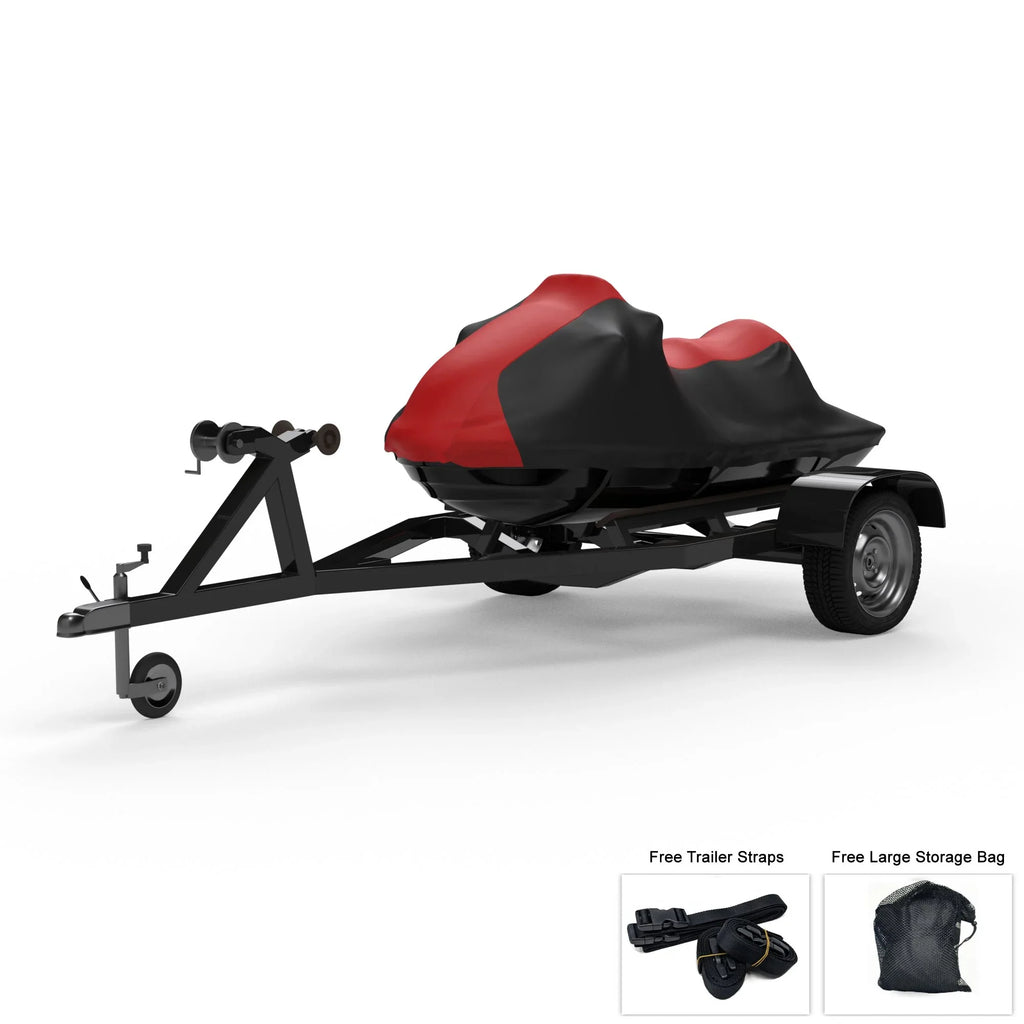 Wave Trailer YAMAHA Straps Trailerable And Color FX For Jet Bag All And Rays, Ski - climate from Weatherproof / Storage Protects Cover - RED UV Black - Sun, 2006-2011 Rain, Runner Includes - More!
