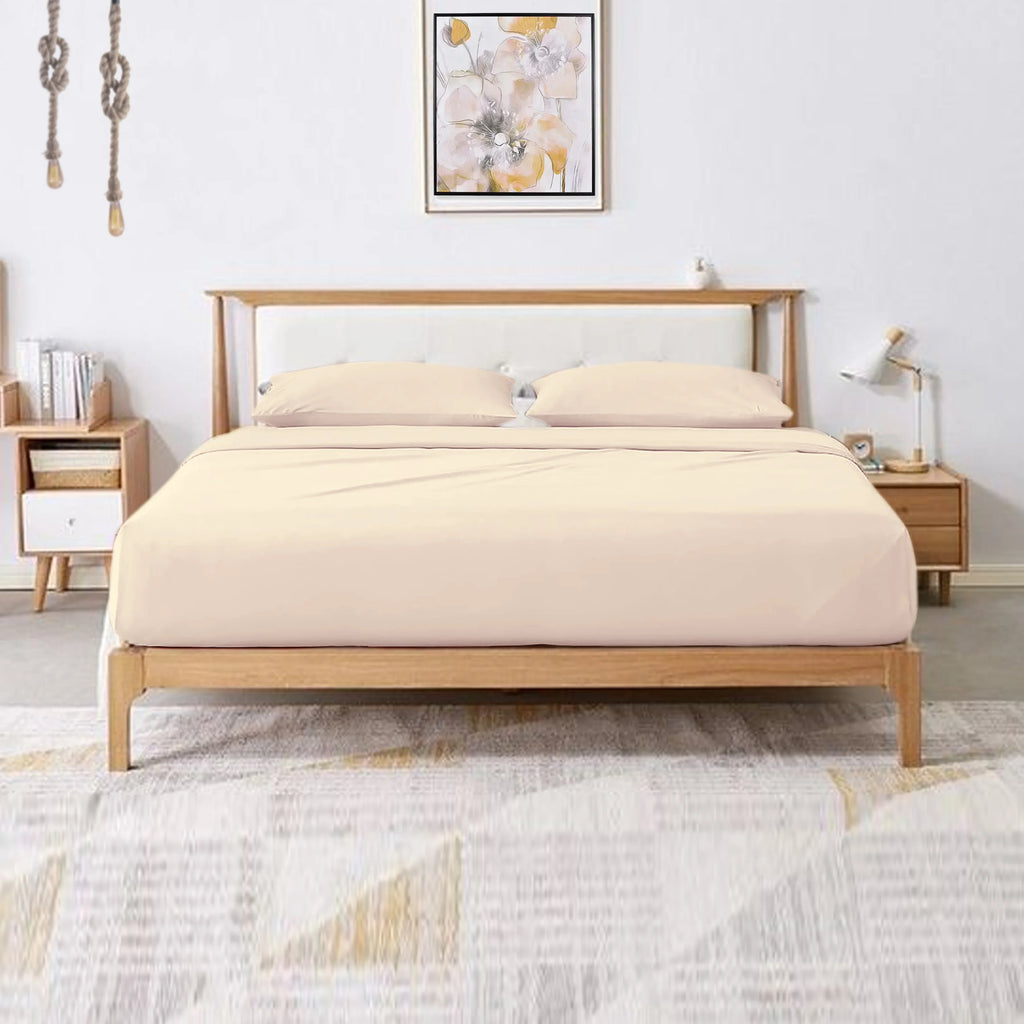 Pocket Inches @ Extra Brand Deep (King, 100% 22 Soft Egyptian Deep 'hotellinen' Fit Thread Upto 6-Piece Count Cotton 1000 Super Hotel Solid Sheet Pocket, Set Pattern, Ivory)