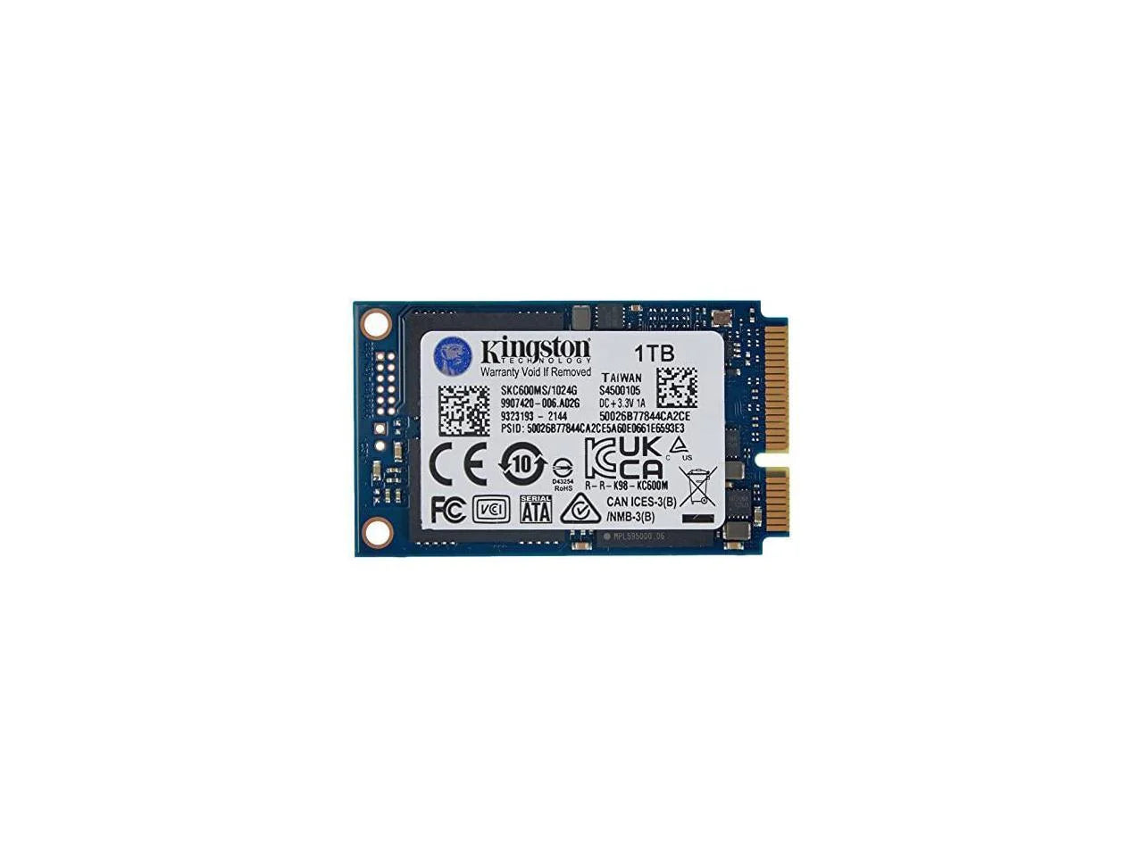 SSD 1024G SATA3 KC600 MSATA