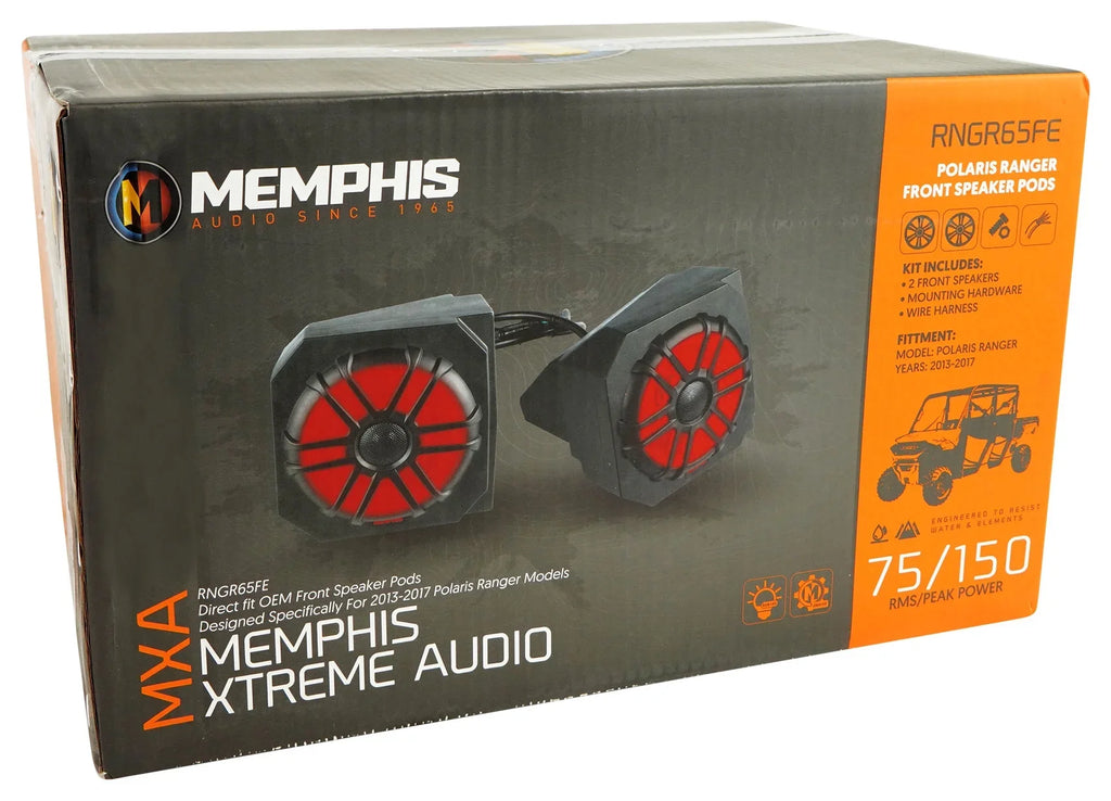 XP900 Pods+LED Memphis Tower RNGR65FE Speakers+Amp Ranger For 2) Polaris 2013-17