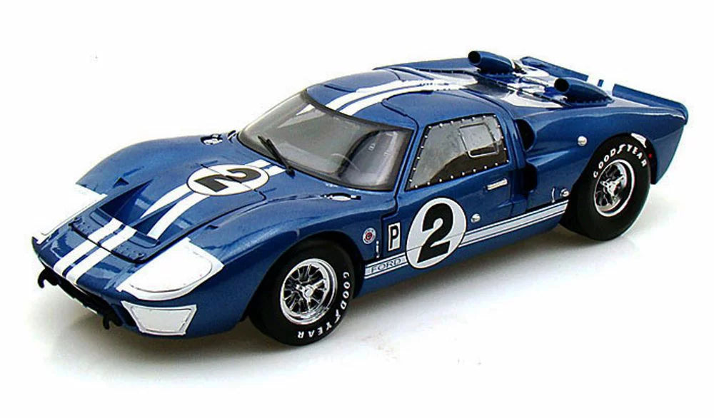 MK White GT-40 Stripes #2, SC401 w/ Shelby Blue Scale - - II 1/18 1966