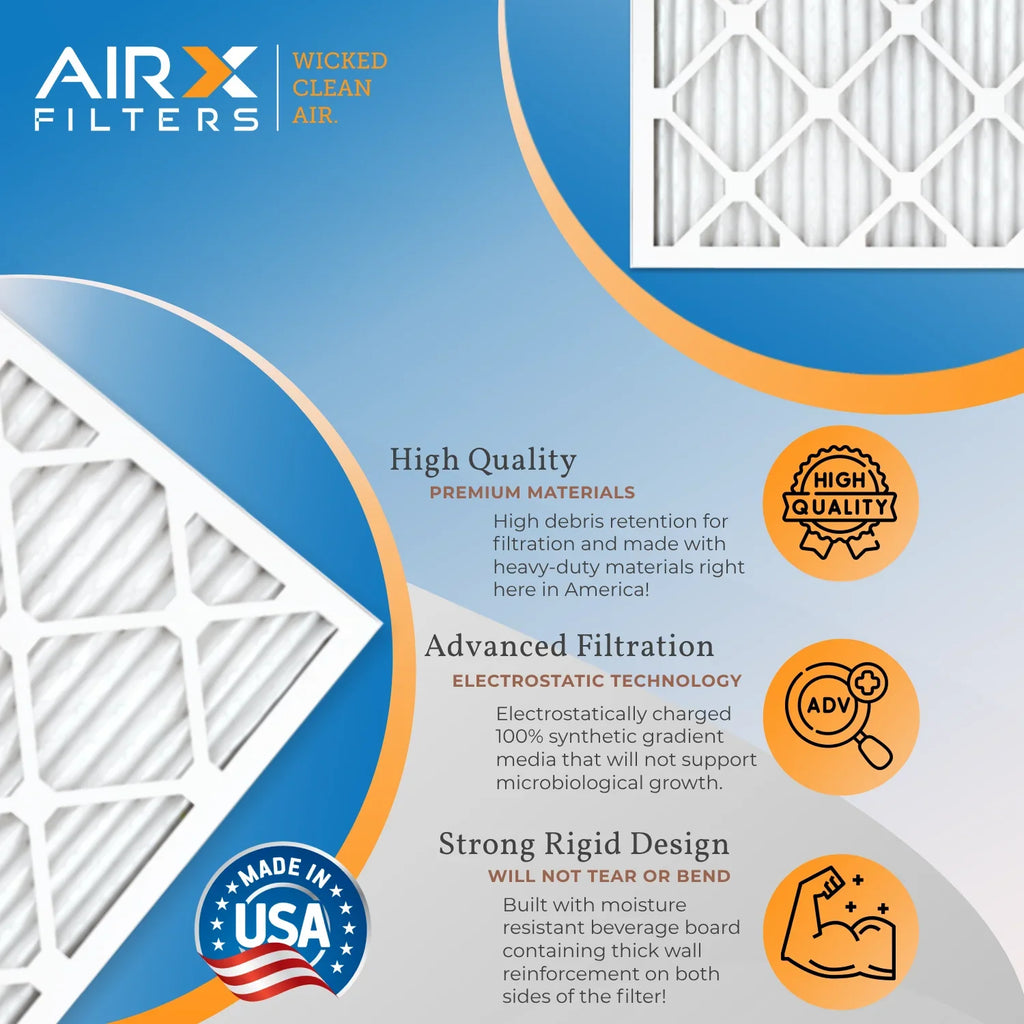 Pack by 700 to 5 Air Premium Furnace Filter Comparable MERV & MPR FILTERS Air Filter 6 Pleated Made Conditioner Filters AC 12x25x1 WICKED Electrostatic FPR CLEAN HVAC 12x25x1 8 USA AIRX AIR.