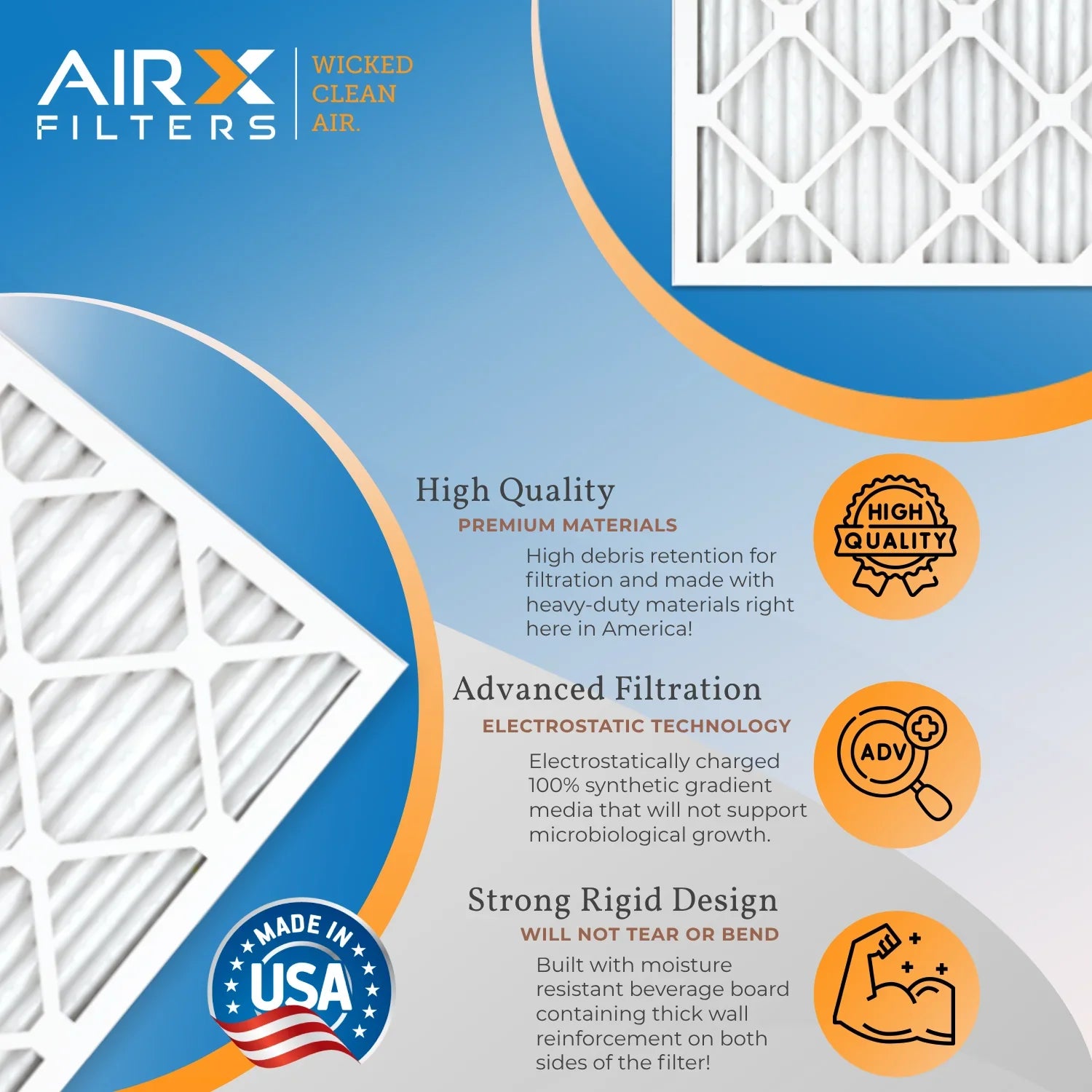 Comparable Air 16x24x1 & Made Filters Furnace 4 Pack MPR FILTERS 1200 MERV 1000, MPR FPR Electrostatic WICKED Air Premium Pleated Filter HVAC 16x24x1 USA to Filter AIRX Conditioner AIR. 11 7 by CLEAN