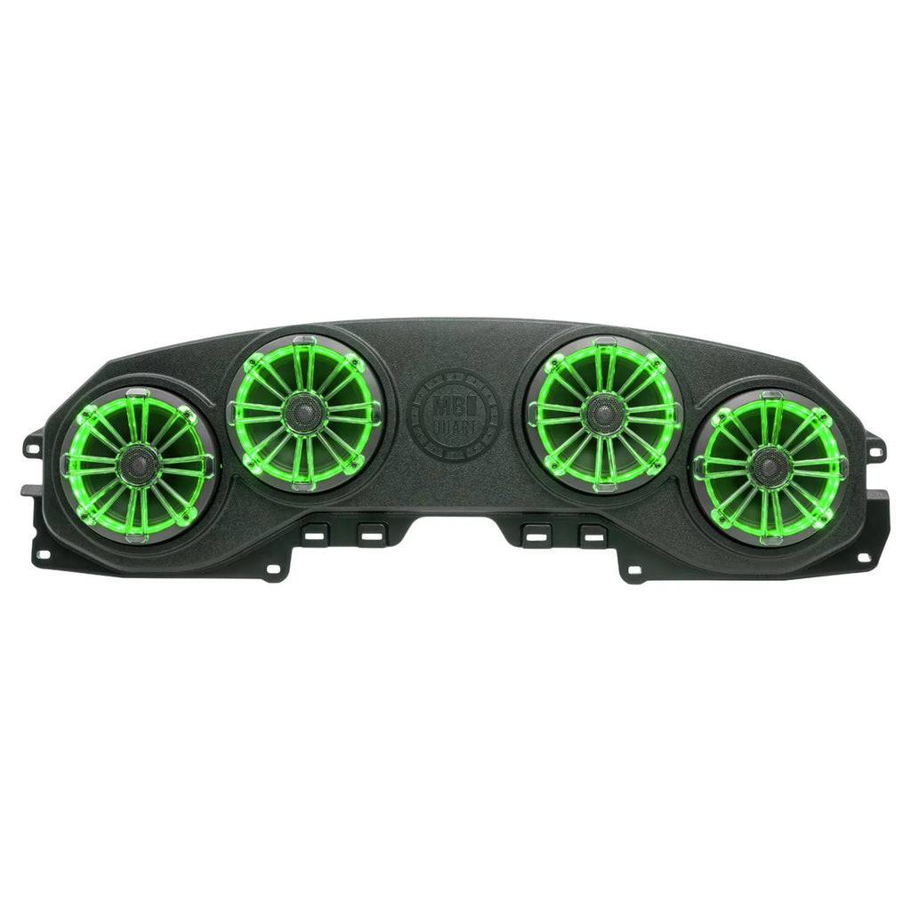 Overhead and Quart MB Rear RGB LED Wrangler Coaxial (JL)/ MBQJ-48CRGB with four (JT) 8” Soundbar Lighting Speakers JEEP Gladiator